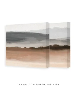 Conjunto 2 Quadros Decorativos Coleção Nature Sable n03 n04 – Salmão e Cinza - Imagem 16