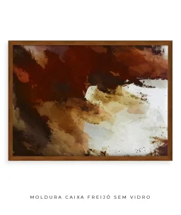 Quadro Decorativo Coleção Abstraite n06 – Marrom e Branco - Imagem 19