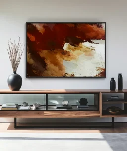 Quadro Decorativo Coleção Abstraite n06 – Marrom e Branco