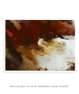 Quadro Decorativo Coleção Abstraite n06 – Marrom e Branco - Imagem 10