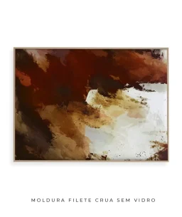 Quadro Decorativo Coleção Abstraite n06 – Marrom e Branco - Imagem 8