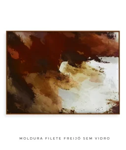 Quadro Decorativo Coleção Abstraite n06 – Marrom e Branco - Imagem 6
