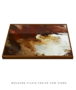 Quadro Decorativo Coleção Abstraite n06 – Marrom e Branco - Imagem 5