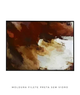 Quadro Decorativo Coleção Abstraite n06 – Marrom e Branco - Imagem 4