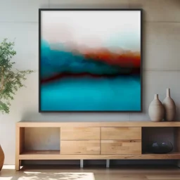 Quadro Decorativo Coleção Abstraite Brume n12 – Azul