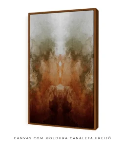 Quadro Decorativo Coleção Moderne Bisous n01 - Laranja e Verde - Imagem 12