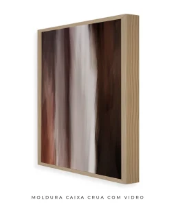 Quadro Decorativo Coleção Abstraite Terre n01 - Marrom e Branco - Imagem 21