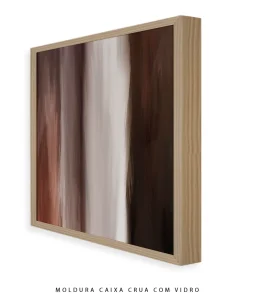 Quadro Decorativo Coleção Abstraite Terre n04 – Marrom e Branco - Imagem 20