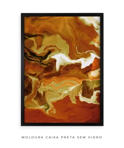 Quadro Decorativo Coleção Fluide Orange n01 – Laranja e Branco - Imagem 17