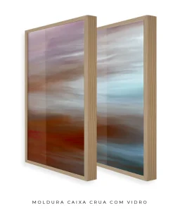 Conjunto 2 Quadros Decorativos Coleção Désert n10 n11  – Vermelho e Azul - Imagem 22