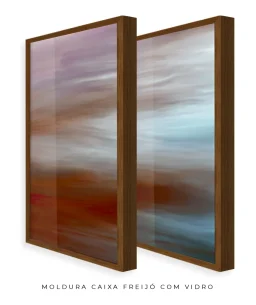 Conjunto 2 Quadros Decorativos Coleção Désert n10 n11  – Vermelho e Azul - Imagem 20