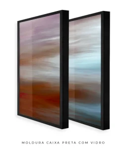 Conjunto 2 Quadros Decorativos Coleção Désert n10 n11  – Vermelho e Azul - Imagem 18