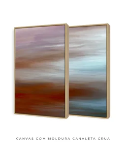 Conjunto 2 Quadros Decorativos Coleção Désert n10 n11  – Vermelho e Azul - Imagem 15