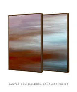 Conjunto 2 Quadros Decorativos Coleção Désert n10 n11  – Vermelho e Azul - Imagem 14