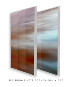 Conjunto 2 Quadros Decorativos Coleção Désert n10 n11  – Vermelho e Azul - Imagem 11