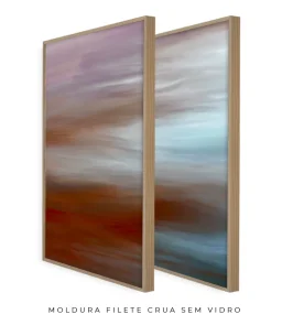 Conjunto 2 Quadros Decorativos Coleção Désert n10 n11  – Vermelho e Azul - Imagem 10