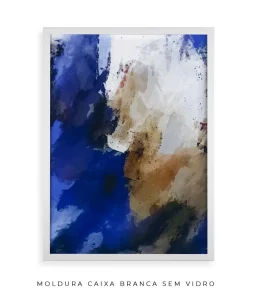 Quadro Decorativo Coleção Abstraite n07 – Azul e Branco - Imagem 23
