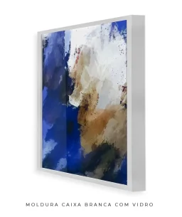 Quadro Decorativo Coleção Abstraite n07 – Azul e Branco - Imagem 22