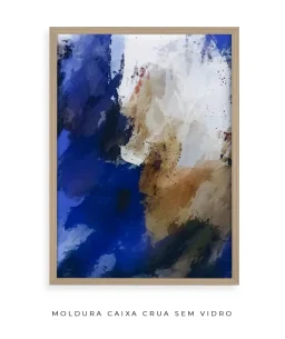 Quadro Decorativo Coleção Abstraite n07 – Azul e Branco - Imagem 21
