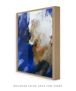 Quadro Decorativo Coleção Abstraite n07 – Azul e Branco - Imagem 20