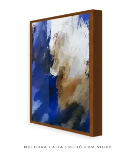 Quadro Decorativo Coleção Abstraite n07 – Azul e Branco - Imagem 18
