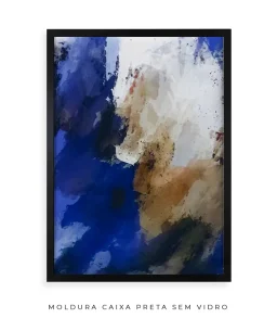 Quadro Decorativo Coleção Abstraite n07 – Azul e Branco - Imagem 17