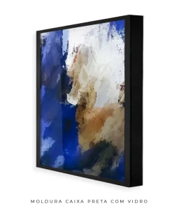 Quadro Decorativo Coleção Abstraite n07 – Azul e Branco - Imagem 16