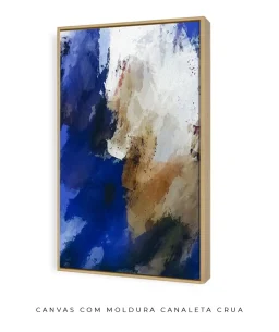 Quadro Decorativo Coleção Abstraite n07 – Azul e Branco - Imagem 13