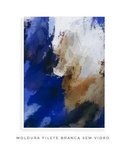 Quadro Decorativo Coleção Abstraite n07 – Azul e Branco - Imagem 10