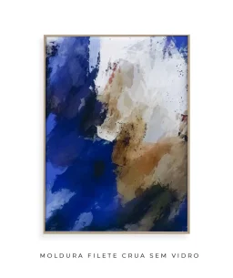 Quadro Decorativo Coleção Abstraite n07 – Azul e Branco - Imagem 8