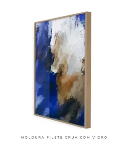 Quadro Decorativo Coleção Abstraite n07 – Azul e Branco - Imagem 7