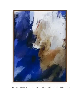 Quadro Decorativo Coleção Abstraite n07 – Azul e Branco - Imagem 6