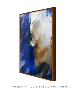 Quadro Decorativo Coleção Abstraite n07 – Azul e Branco - Imagem 5