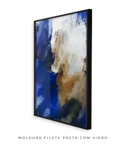 Quadro Decorativo Coleção Abstraite n07 – Azul e Branco - Imagem 3
