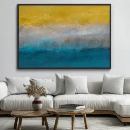 Quadro Decorativo Coleção Abstraite n09 – Amarelo e Azul
