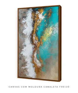 Quadro Decorativo Coleção Abstraite n22 – Azul, Branco e Areia - Imagem 12