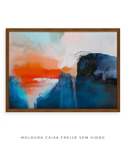 Quadro Decorativo Coleção Abstraite n27 –  Azul, Laranja e Branco - Imagem 20