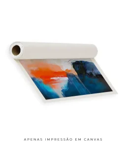 Quadro Decorativo Coleção Abstraite n27 –  Azul, Laranja e Branco - Imagem 25