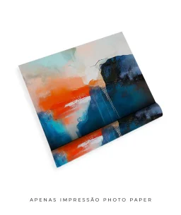 Quadro Decorativo Coleção Abstraite n27 –  Azul, Laranja e Branco - Imagem 26