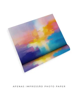 Quadro Decorativo Coleção Abstraite n155 –  Azul, Lilás e Amarelo - Imagem 25